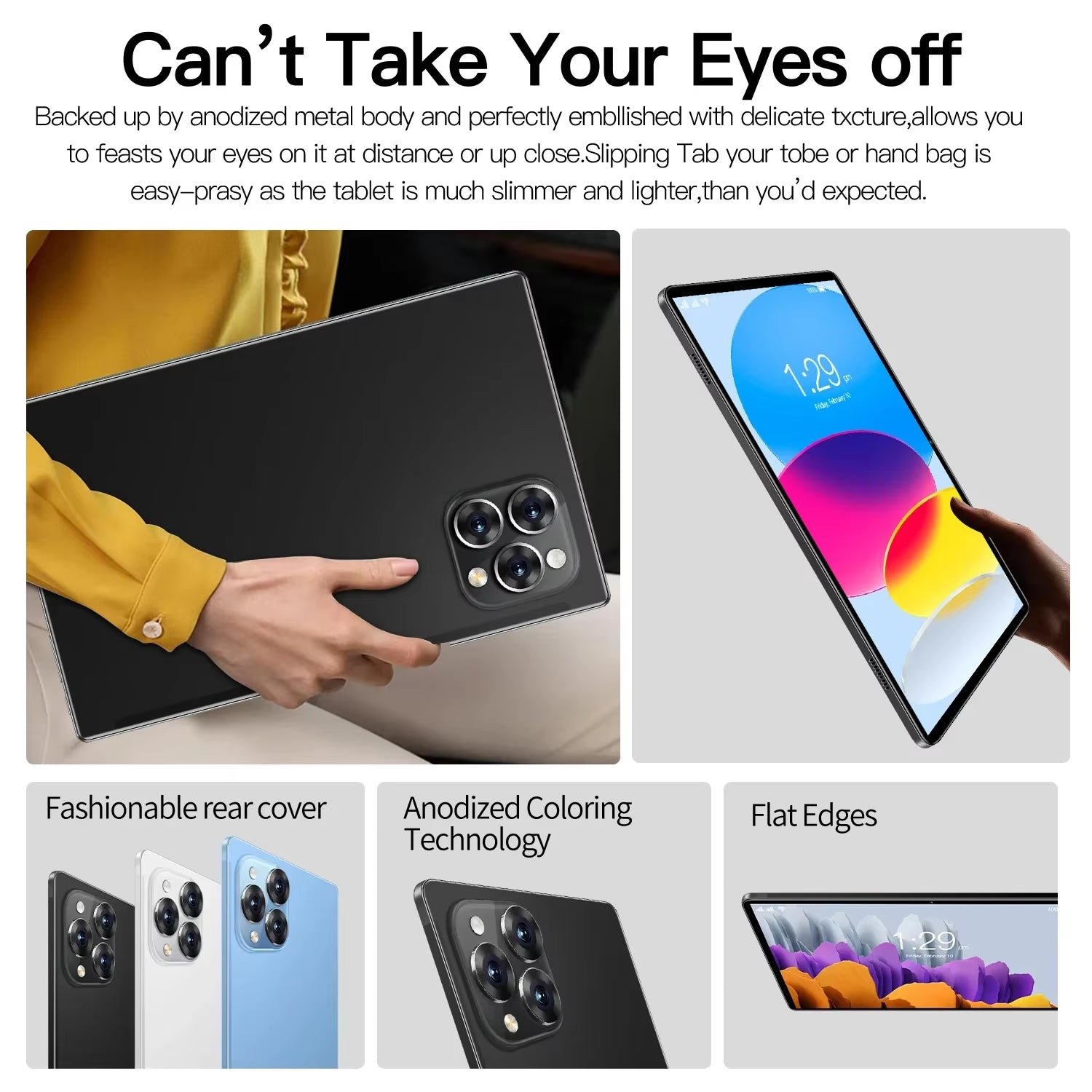 2025 New Original Global Version Tablet Android Pad 15 Pro 16GB+1TB Snapdragon 870 Tablets PC 5G Dual SIM Card WIFI HD 4K Mi Tab