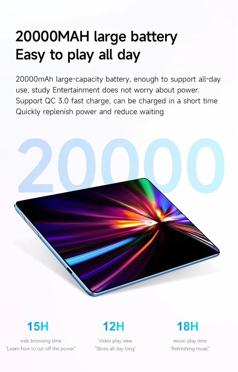 2025 New Original Global Version Tablet Android Pad 15 Pro 16GB+1TB Snapdragon 870 Tablets PC 5G Dual SIM Card WIFI HD 4K Mi Tab